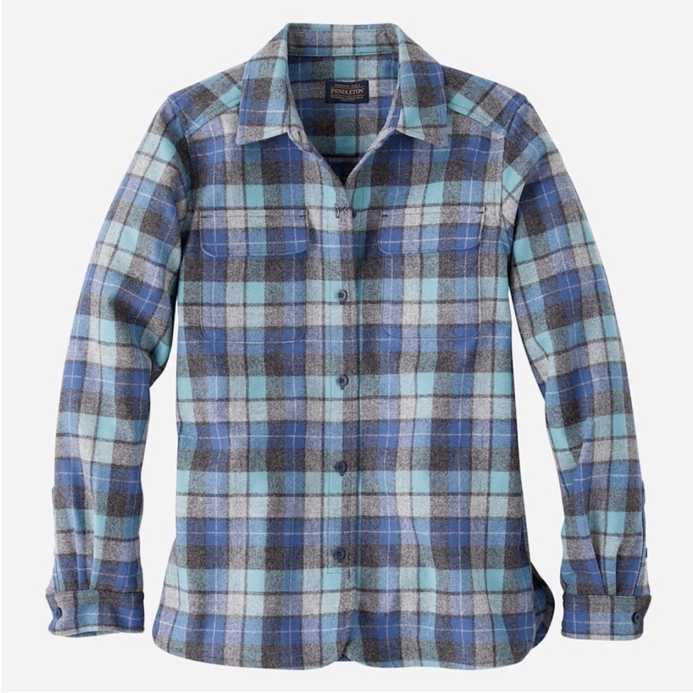 Pendleton Blue Plaid WOMEN'S BOARD SHIRT
